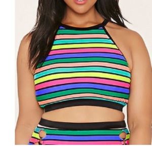 💥Colorful striped bikini top💥